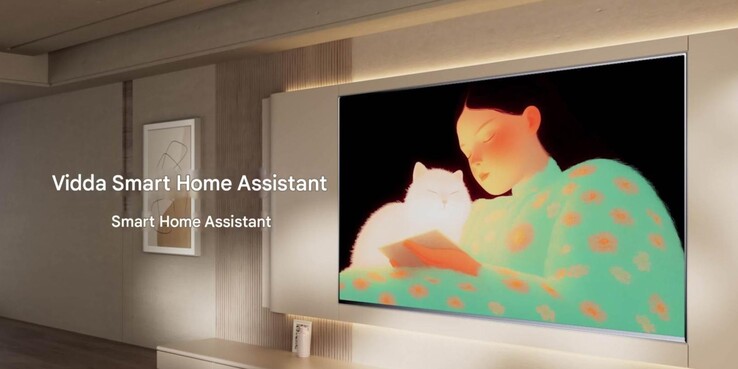 Le téléviseur à fond d'écran Hisense Vidda. (Source de l'image : Hisense, traduction automatique)