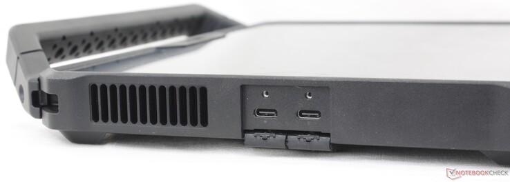 Gauche : 2x USB-C 3.2 Gen. 2 avec Thunderbolt 4 + DisplayPort + Power Delivery