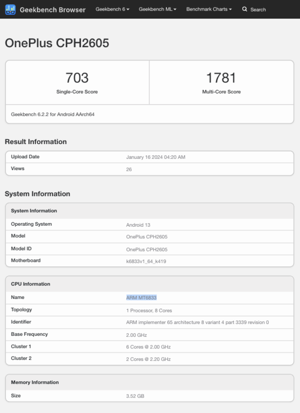 (Source : Geekbench)