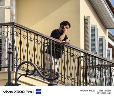 Vivo X300 Pro 400 mm avec télé-convertisseur.