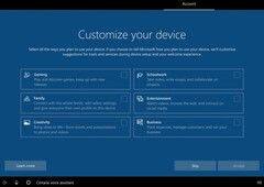 Windows 10 Insider Preview Build 20231 initial device setup (Source : Windows Experience Blog)