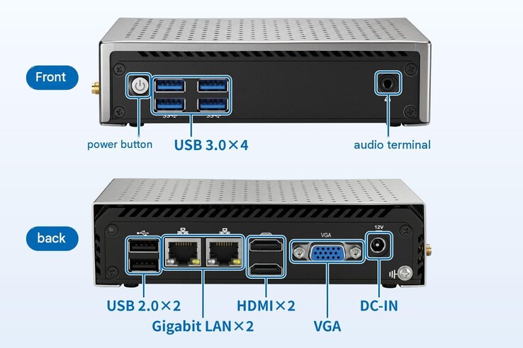 Le mini PC Links LNE6412 offre une connectique assez complète.