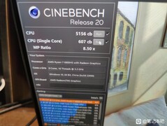 ROG Flow X13 avec Ryzen 7 6800HS et LPDDR5-6400 - Cinebench R20. (Image Source : HXL sur Twitter)