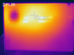 ThinkPad T480s - Relevé thermique : au-dessous (sollicitations).