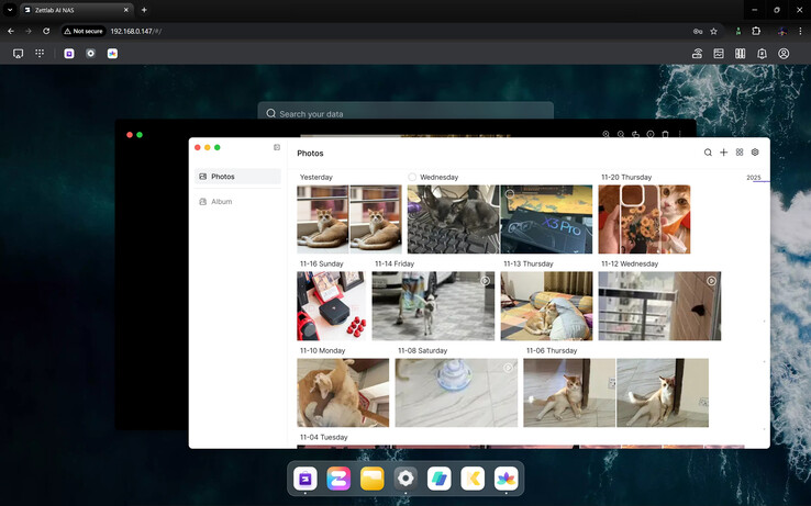 Accès aux médias sauvegardés à partir de l'interface web