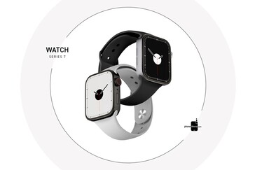 Apple Rendu conceptuel non officiel de la Watch Series 7. (Image source : PhoneArena)