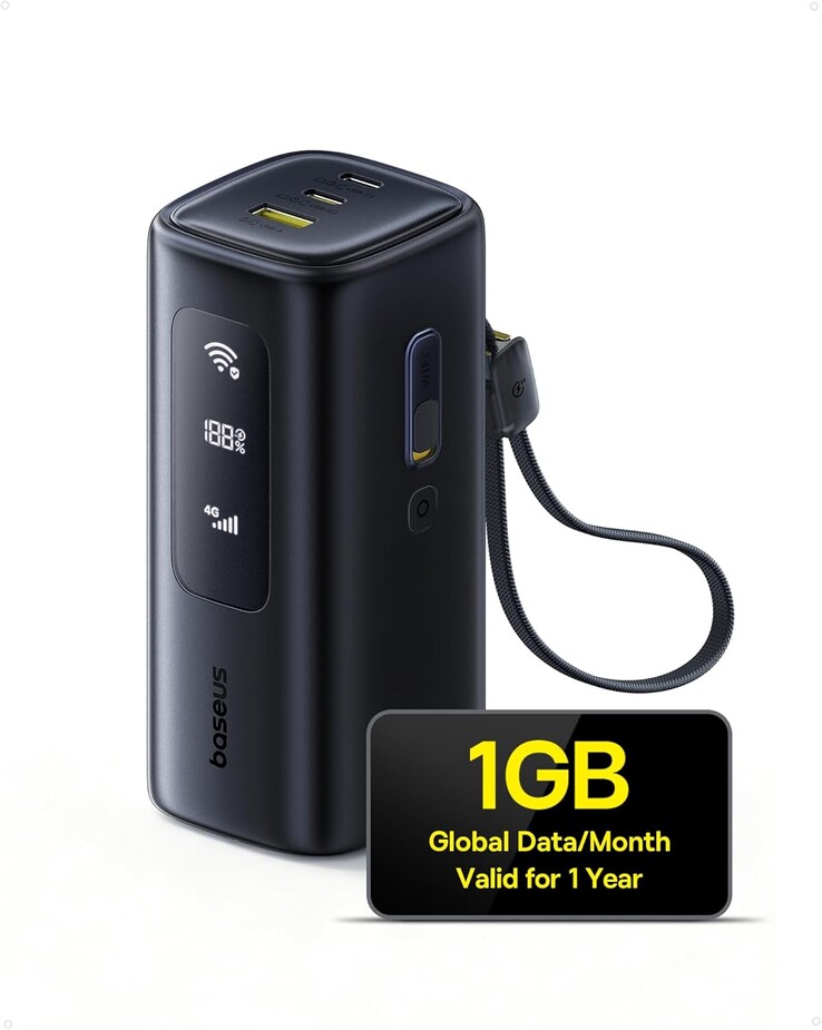 La banque d'alimentation Energeek GX11 4F MiFi de Baseus pèse 430 grammes (15,2 oz) (Source de l'image : Baseus)