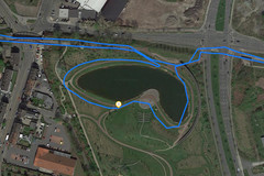 GPS Huawei Mate 20 : autour d'un lac.