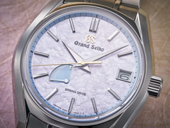 Gros plan sur le cadran de la nouvelle Grand Seiko SBGA21.