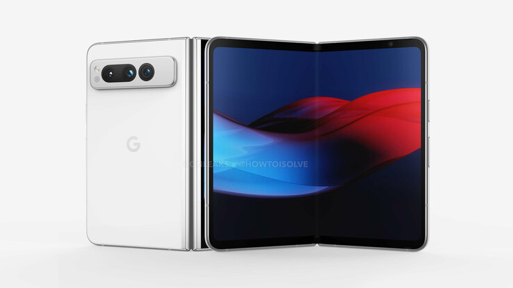 Le Google Pixel Fold. (Image source : @OnLeaks)