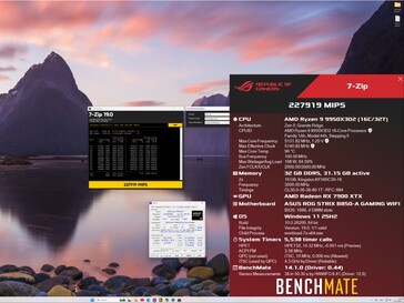 résultats du benchmark 7-Zip pour le processeur Ryzen 9 9950X3D2.