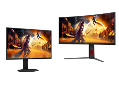 Les modèles Agon CU34G4Z et Agon 25G4SXU sont lancés simultanément. (Source de l&#039;image : AOC - édité)