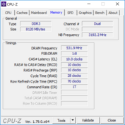 CPU-Z : Mémoire