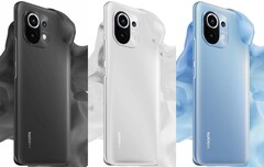 Le Xiaomi Mi 11 devrait être disponible dans un choix de couleurs. (Source de l'image : Weibo - édité)