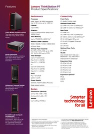 Lenovo ThinkStation P7 - Spécifications. (Source de l'image : Lenovo)