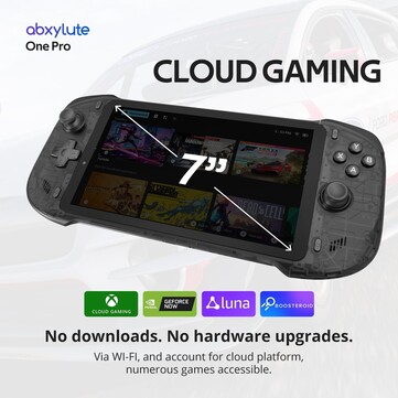 L'Abxylute One Pro prend en charge les services de cloud gaming, notamment Xbox Cloud Gaming et GeForce Now. (Source de l'image : Abxylute)