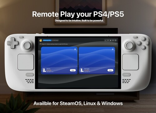 PS Remote Play dans Asobi : Remote Play présenté sur un Steam Deck