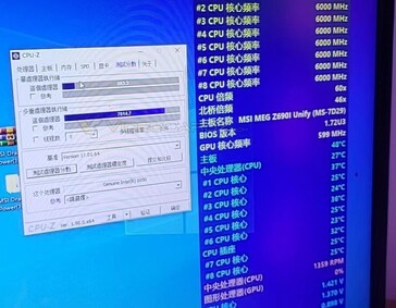 Core i7-13700K testé à 6 GHz dans CPU-Z. (Source : Anonyme)