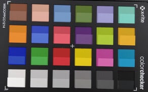 Xiaomi Redmi 7 - ColorChecker : La couleur de référence est située en bas de chaque case.
