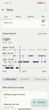 La nouvelle section Sommeil de l'application Fitbit. (Source de l'image : Fitbit)