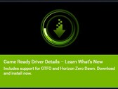 NVIDIA GeForce Game Ready Driver 497.29 - What's New, lancé le 20 décembre 2021 (Source : GeForce Experience app)