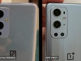Les apparents OnePlus 9 et OnePlus 9 Pro, de gauche à droite. (Source de l'image : Dave Lee)