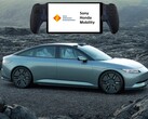 Le PlayStation Portal est représenté au-dessus de la Sony Honda Afeela 1 EV (Source des images : Sony Honda Mobility, Sony PlayStation avec modifications)