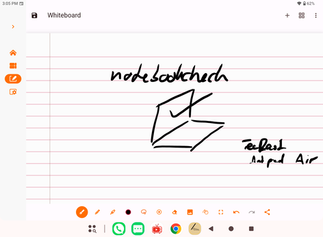 L'application ArtNote préinstallée offre très peu d'options.
