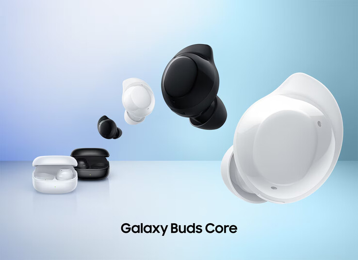 Les deux options de couleur du Samsung Galaxy Buds Core (Image source : Samsung)