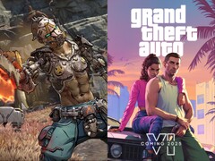 Borderlands 4 (à gauche) sortira le 12 septembre et GTA 6 (à droite) n'a pas encore de date de sortie exacte. (Source de l'image : Steam et Take-Two, édité)