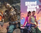 Borderlands 4 (à gauche) sortira le 12 septembre et GTA 6 (à droite) n'a pas encore de date de sortie exacte. (Source de l'image : Steam et Take-Two, édité)