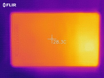 Lenovo Tab M8 HD - Relevé thermique - Au-dessous.