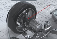 Il semble que l'Uni Wheel devra encore utiliser une sorte de joint CV pour changer de direction. (Source de l'image : Hyundai Motor Group)