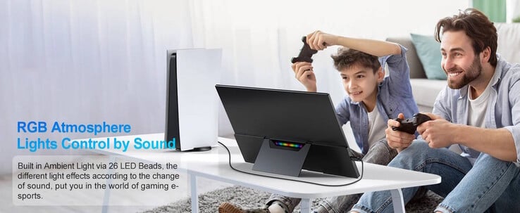 Ce moniteur de jeu portable est doté d'un éclairage RVB (Source : Uperfect)