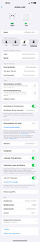 Les réglages se trouvent directement dans le menu Bluetooth de l'iPhone.