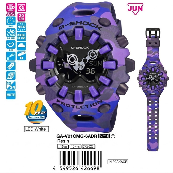 La montre Casio G-Shock GA-V01CMG-6A