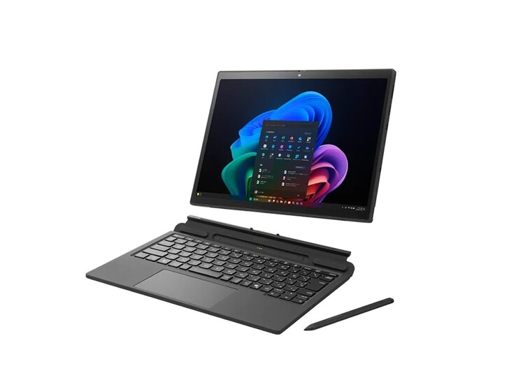 La tablette est fournie avec un clavier amovible et un stylet.
