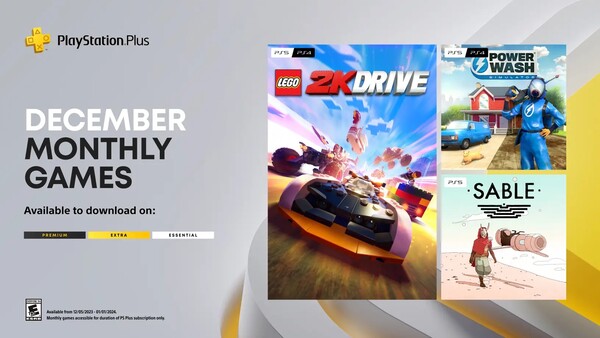 Le programme PlayStation Plus complet de décembre 2023 (Image : Sony)