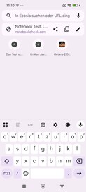 Clavier en mode portrait
