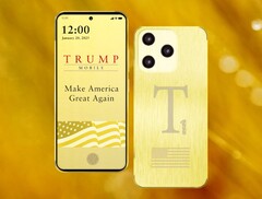 Le téléphone Trump T1 devrait être livré à la fin du mois de janvier. (Source de l'image : Trump Mobile, édité)