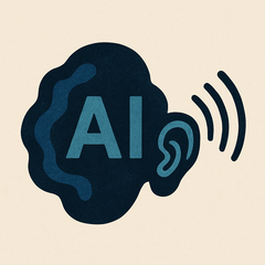 Illustration abstraite symbolisant la technologie auditive alimentée par l&#039;IA (Source de l&#039;image : OpenAI/DALL-E)