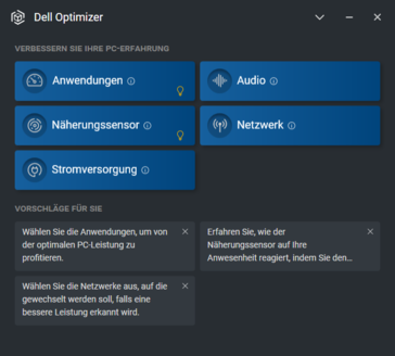 Dell Optimizer - Paramètres de la batterie : performances adaptatives, charge dynamique