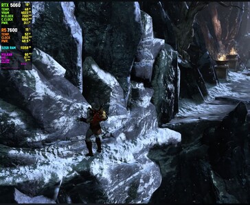 Capture d'écran du gameplay de « God of War III Remastered » tournant sur shadPS4 avec une RTX 5060