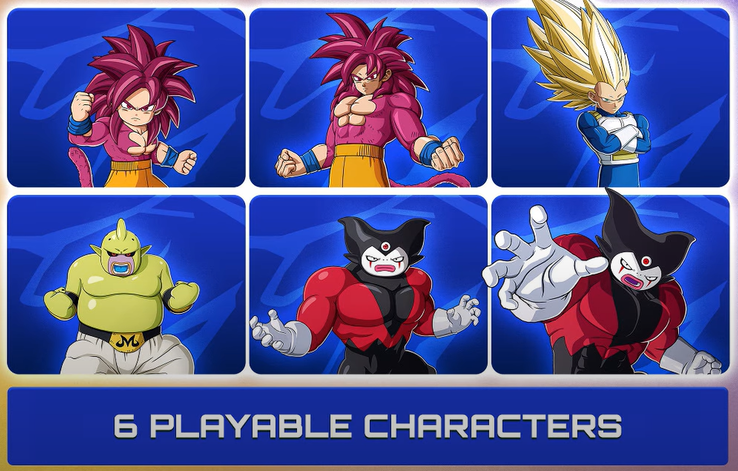 DAIMA Character Pack 2 ajoute Goku SSJ4, Vegeta SSJ3, Majin Duu, Third Eye Gomah et Giant Gomah à Sparking ! ZERO. (Source de l'image : Bandai Namco)