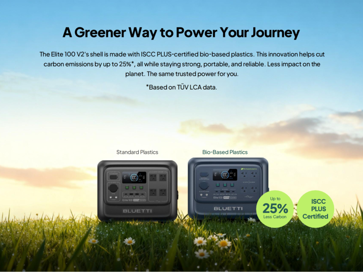 Le Bluetti Elite 100 V2 Bio-based Edition est disponible dans une finition bleu foncé (Image source : Bluetti)