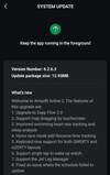 Les notes de mise à jour de la version 6.2.6.3 du micrologiciel de la smartwatch Active 2. (Source de l'image : u/Square_Reaction_3906 via Reddit)