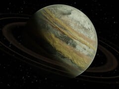 Illustration d&#039;artiste montrant une exoplanète avec des anneaux. (Source de l&#039;image : AdisResic - Pixabay)