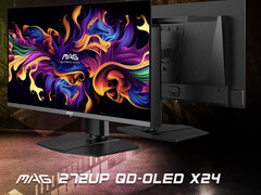 Le MAG 272UP X24 partage sa dalle QD-OLED Gen 4 avec le MPG 272URX. (Source de l'image : MSI)