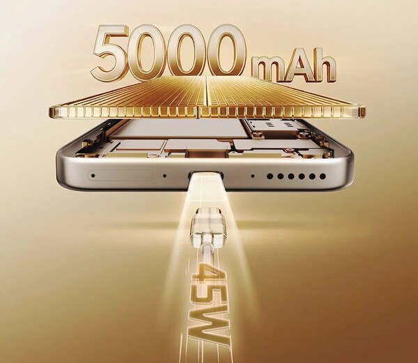 Le TCl P80 dispose d’une batterie d’une capacité réduite de 5 000 mAh, compatible avec une recharge de 45 W.