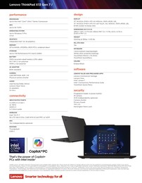Spécifications Lenovo ThinkPad X13 G7 Intel.
